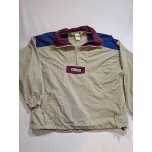 Columbia Beige and Blue Pullover Jacket